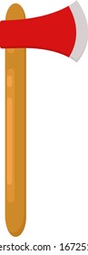 Long ax, illustration, vector on white background.