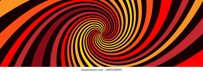 Long background with red spirals