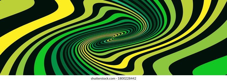 Long background with slack green spirals