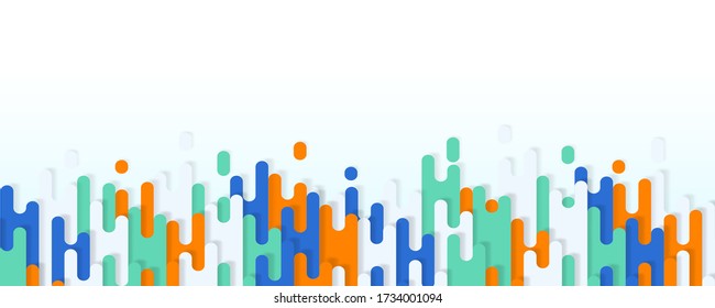 Fondo largo con diseño abstracto de moda de la gráfica. Patrón de moda de moda de 80-90 en colores pantone y lugar para el texto. Ilustración del vector
