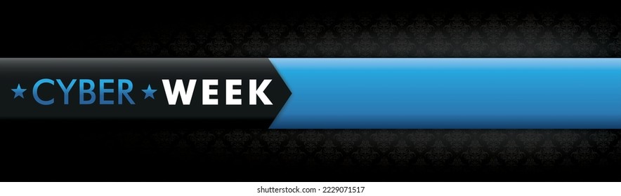 Larga Semana Cibernética de Banner. Archivo vectorial Eps 10. 