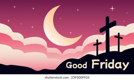 Long banner for Good Friday