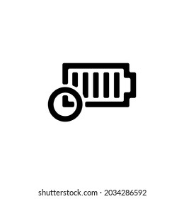 Long battery life icon, Line vector isolate on white background. Vector illustration design.