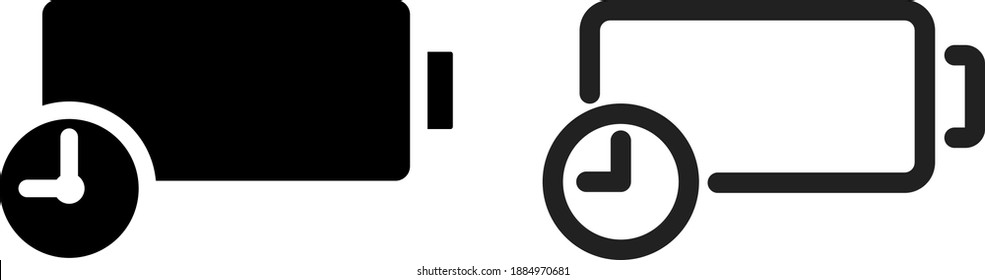 Long Battery Life Icon, vector illustration