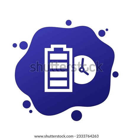 long battery life vector icon
