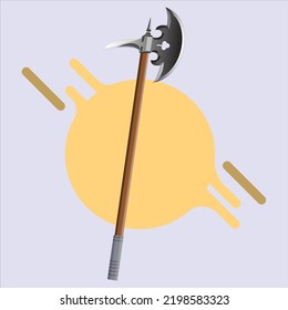 long battle axe for war in medieval time