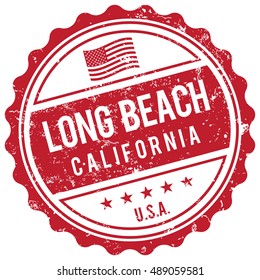 Long Beach, California stamp