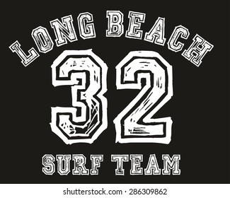 long beach california vector art