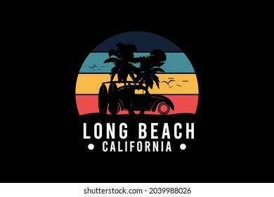 Long beach california,t-shirt merchandise silhouette mockup typography [Converted]