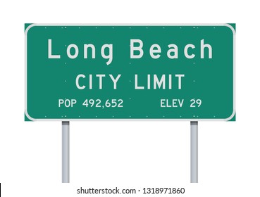 Long Beach City Limit road sign