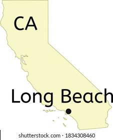 Long Beach City Location On California Map