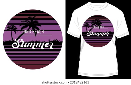 Long Beach Summer T-shirt Design