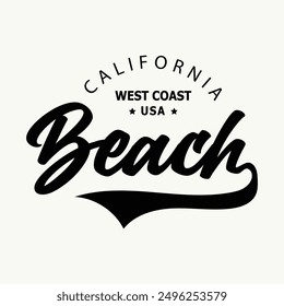 Long Beach text vector illustrations. For t-shirt prints and other uses.