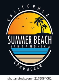 Long Beach typography design t-shirt print vector illustration