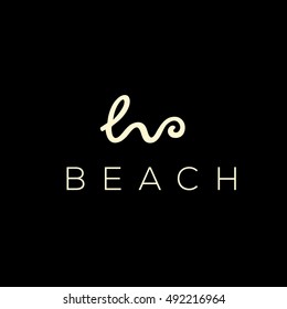 Long beach vector logo design template