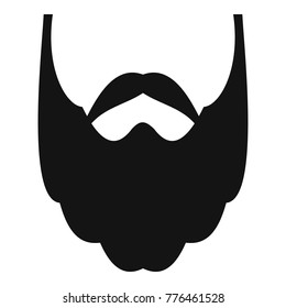 Long beard icon. Simple illustration of long beard vector icon for web
