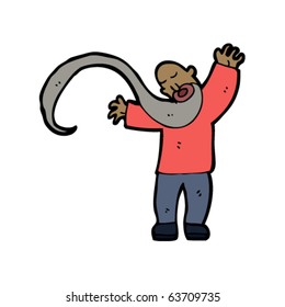 long beard man cartoon