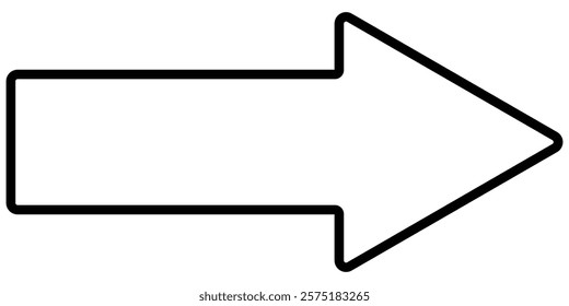 Long black arrow icon, outline icon vector, Thick long and black arrow icon,  long straight, right and left side arrow signs, indicated the direction symbol. long and straight arrow icon vector. EPS10