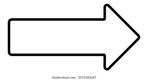 Long black arrow icon, outline icon vector, Thick long and black arrow icon,  long straight, right and left side arrow signs, indicated the direction symbol. long and straight arrow icon vector. EPS10