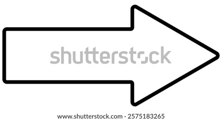 Long black arrow icon, outline icon vector, Thick long and black arrow icon,  long straight, right and left side arrow signs, indicated the direction symbol. long and straight arrow icon vector. EPS10