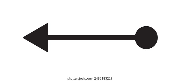 Long black arrow pointing to the right .arrow icon vector illustration.