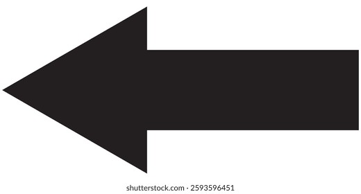 long  black bold arrow icon