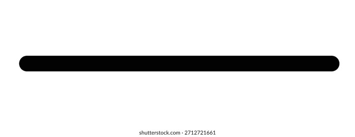 Una larga línea Horizontal negra sobre un fondo transparente