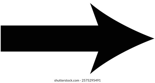 Long, Black pointing right, Black large arrow pointing. Bold thine long arrow. Black arrows vector, black arrow pointing both sides, right and left, Replaceable vector. Design eps 10