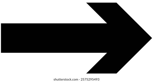 Long, Black pointing right, Black large arrow pointing. Bold thine long arrow. Black arrows vector, black arrow pointing both sides, right and left, Replaceable vector. Design eps 10