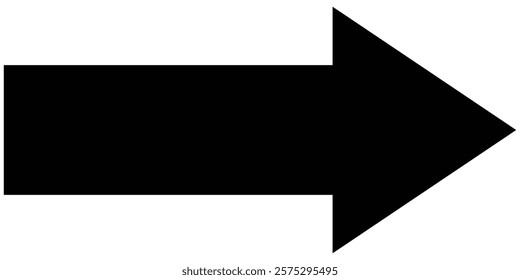 Long, Black pointing right, Black large arrow pointing. Bold thine long arrow. Black arrows vector, black arrow pointing both sides, right and left, Replaceable vector. Design eps 10