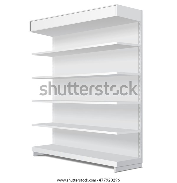 Long Blank Empty Showcase Display Retail Stock Vector (Royalty Free ...