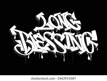 LONG BLESSING graffiti tag style art