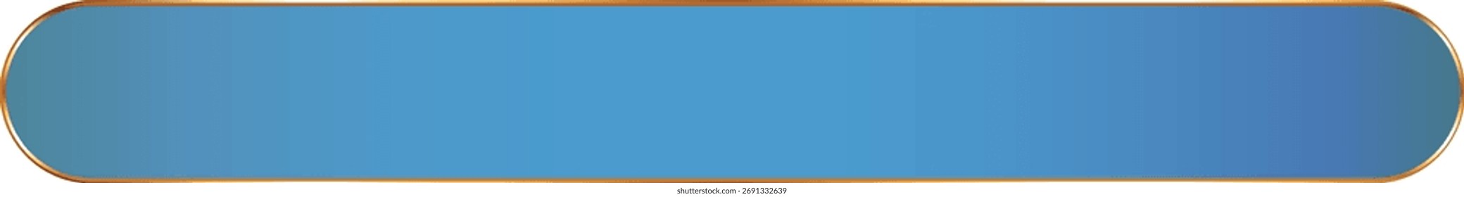  Anuncio largo de Botón de color azul con marco de oro