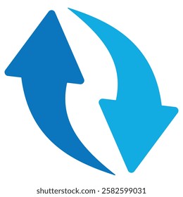  long blue curve arrow icon vector . blue curve arrow icon. long arrow icon set. curve arrow vector illustration.