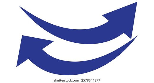 long blue flat design arrow pointing right icon vector illustration	