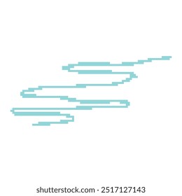 Pixel Art de río azul largo