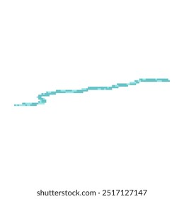Pixel Art de río azul largo