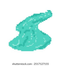 long blue river pixel art
