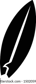 Long board icon for logo design or just stand to be an icon