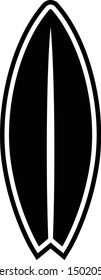 Long board icon for logo design or just stand to be an icon
