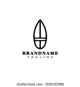 long board logo icon design template modern vector