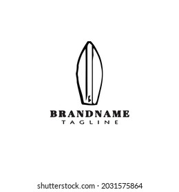long board logo icon template modern vector illustration