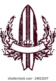 long board monochrome emblem