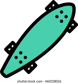 long board outline icon