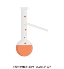 Long boiling flask icon. Flat illustration of long boiling flask vector icon isolated on white background