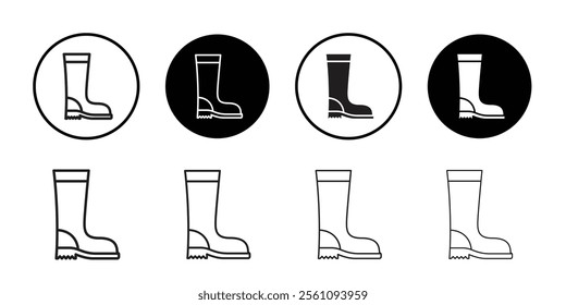 Long boot icon Flat line symbol