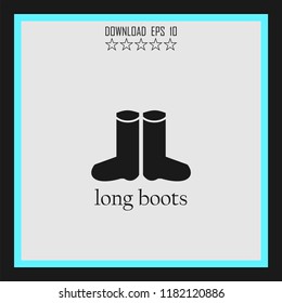 long boots sketch vector icon