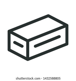 long box - minimal line web icon. simple vector illustration. concept for infographic, website or app.