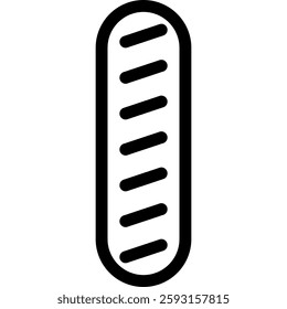 Long bread icon with simple and line style