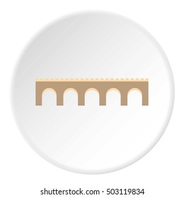 Long bridge icon. Flat illustration of long bridge vector icon for web